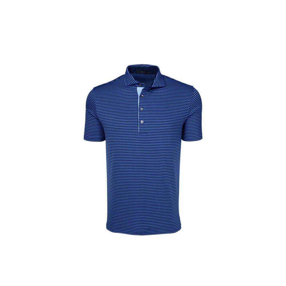 NEW GREYSON CLOTHIERS men's quogue polo in dart/ maltese blue